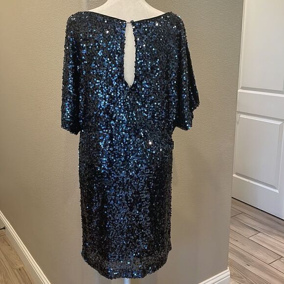 Cache Sequin Mini Oversized Shirt Style Holiday Dress Size 4 - Picture 2 of 4